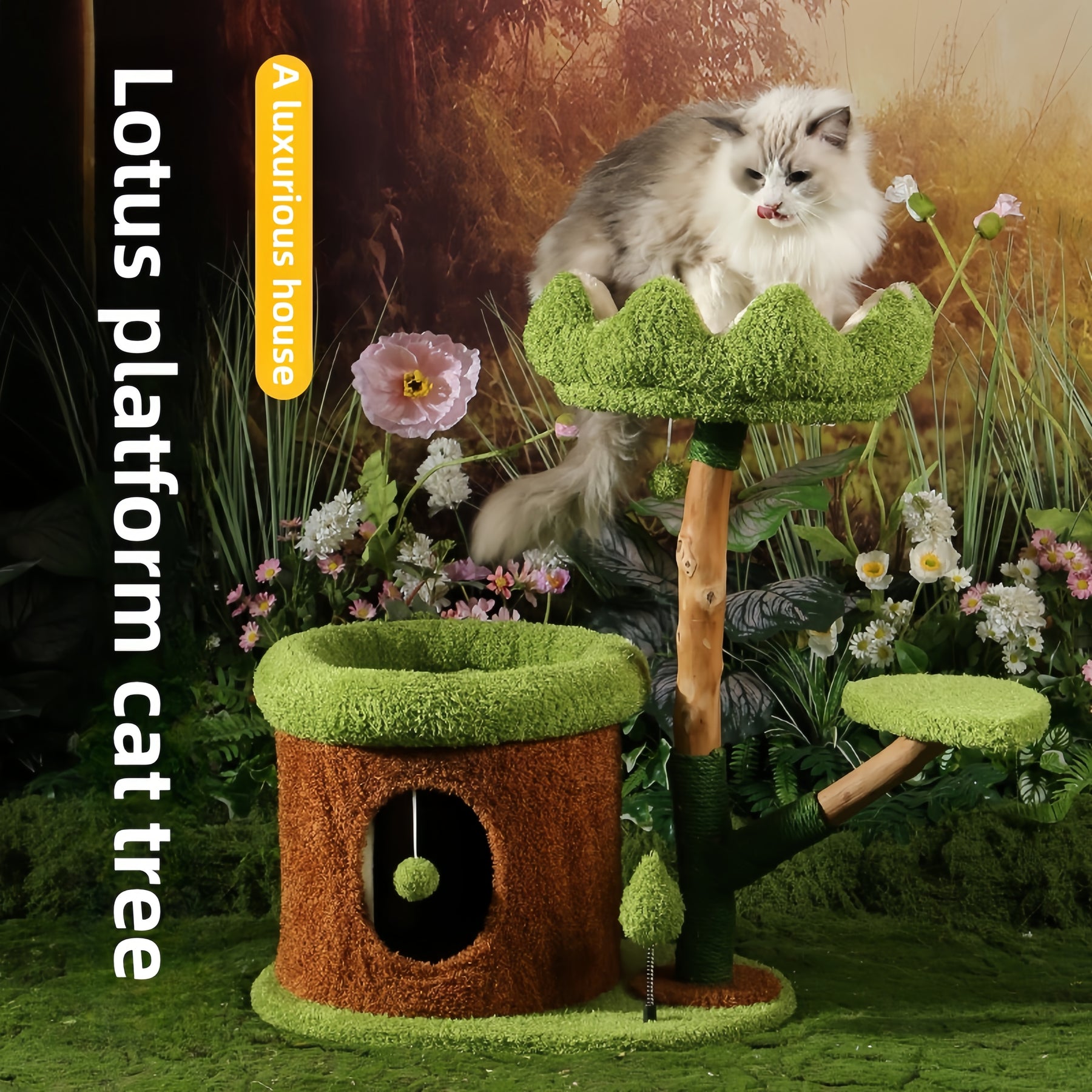 BABEECATS Lotus Platform Cat Nest Cat Tree