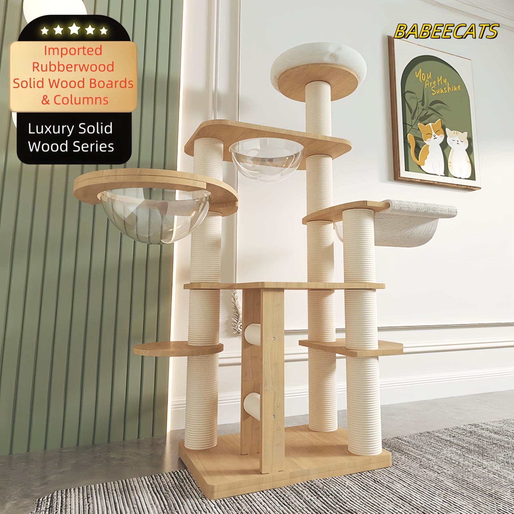 BABEECATS RubberSoild Cat Haven Cat Tree