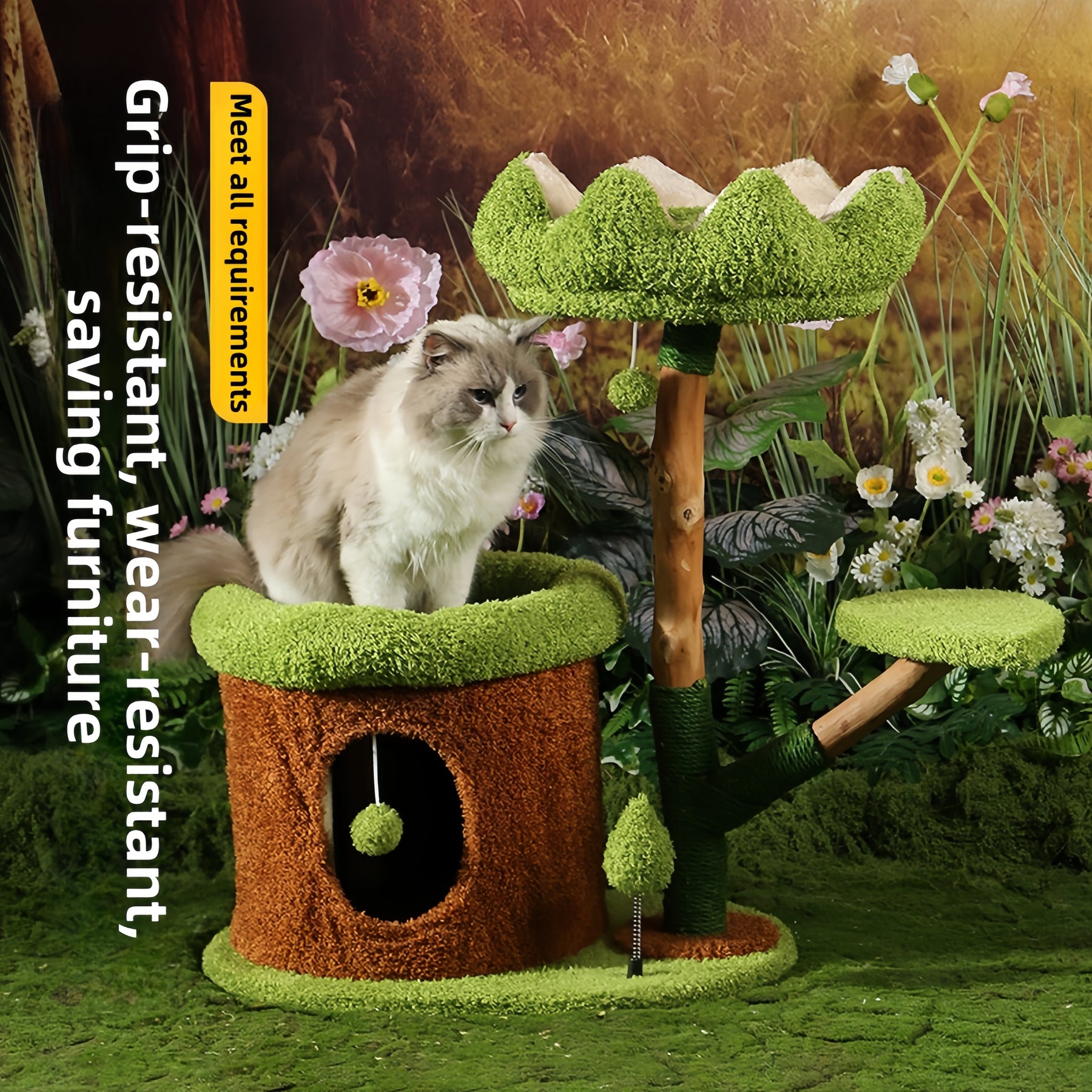 BABEECATS Lotus Platform Cat Nest Cat Tree
