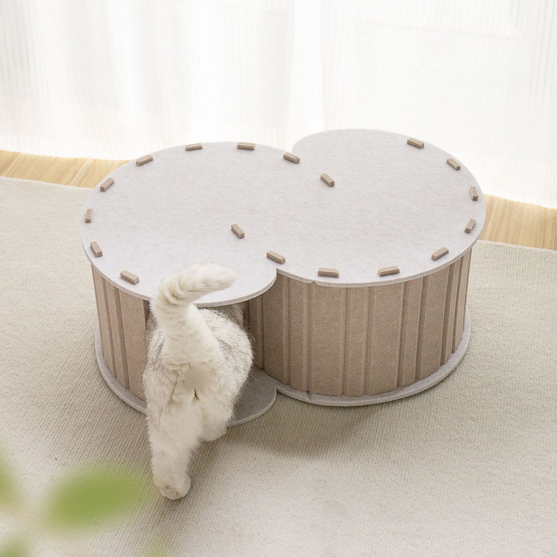 BABEECATS “CC"Felt Cat House,”S“ Tunnel,Portable&Detachable,Scratching & Sleeping