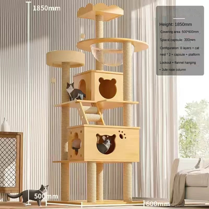 BABEECATS K-Series Multi-Style Solid-Wood Cat Trees