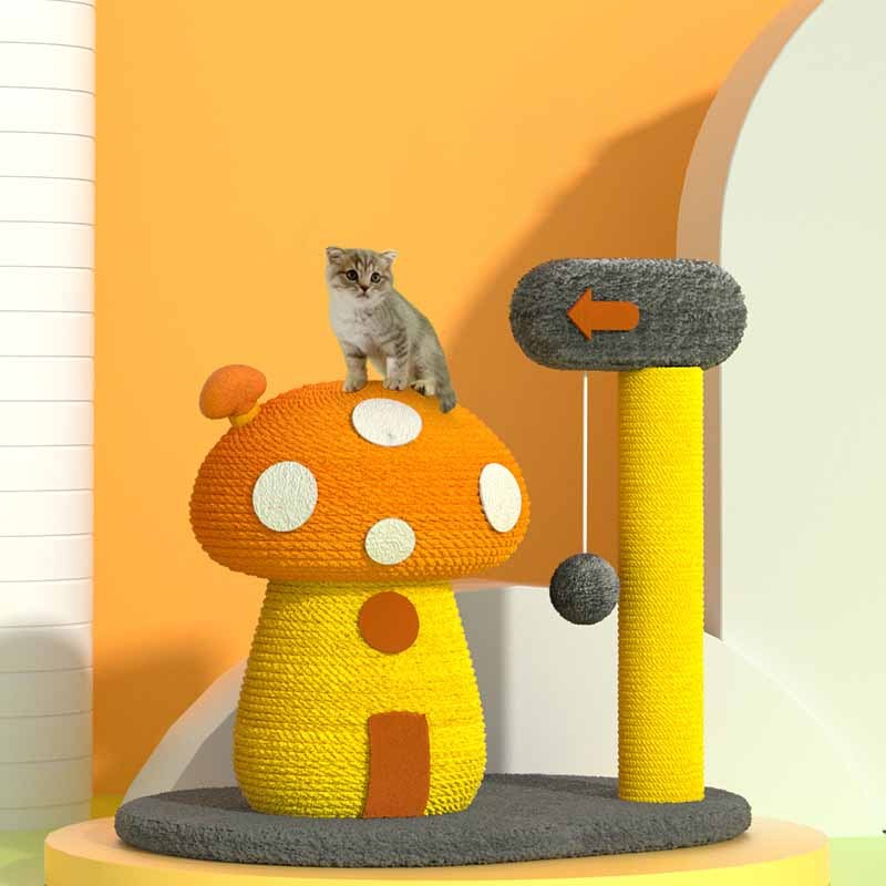 BABEECATS Pet Sisal Mushroom House Cat Climbing Frame