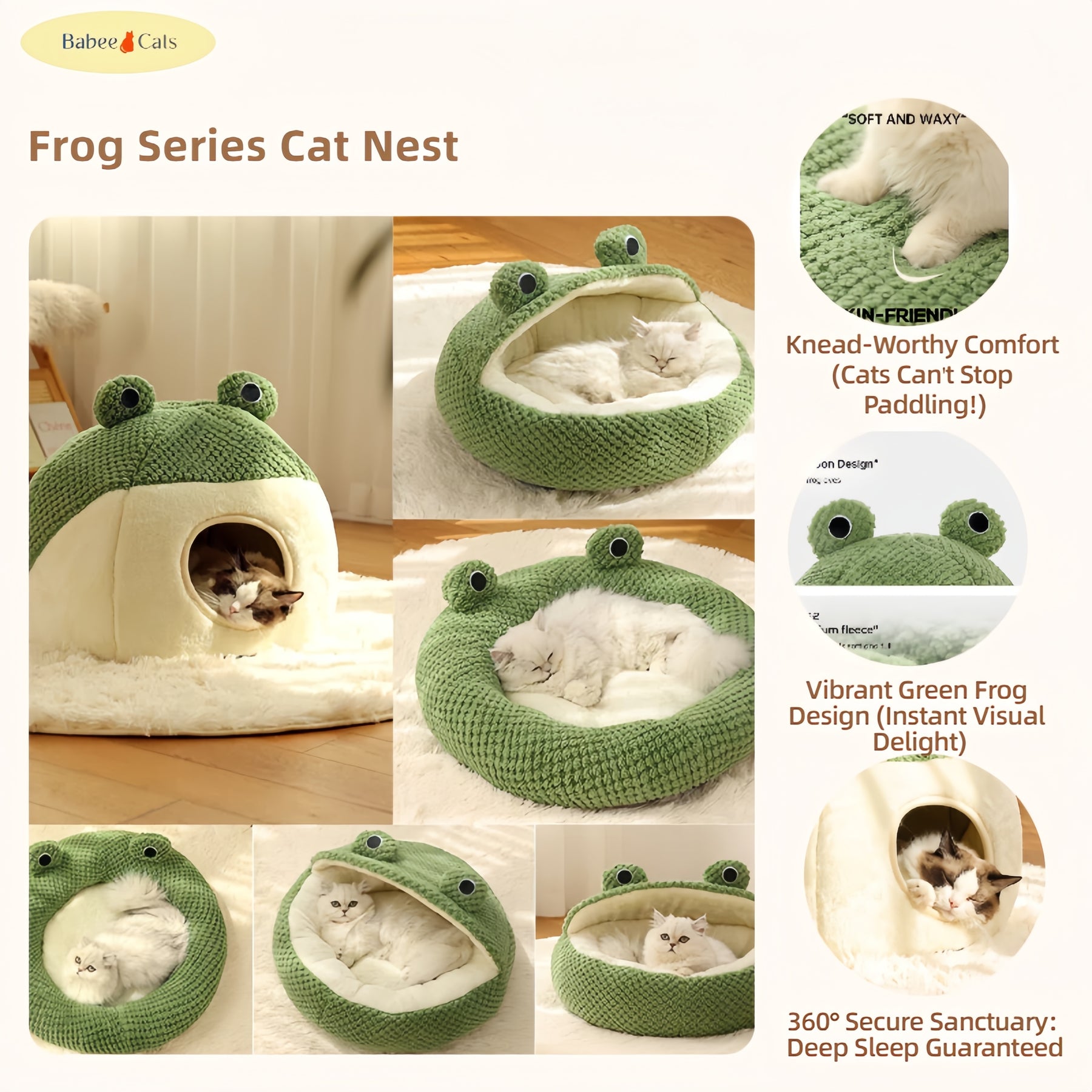 BABEECATS Frog Series Cat Nest