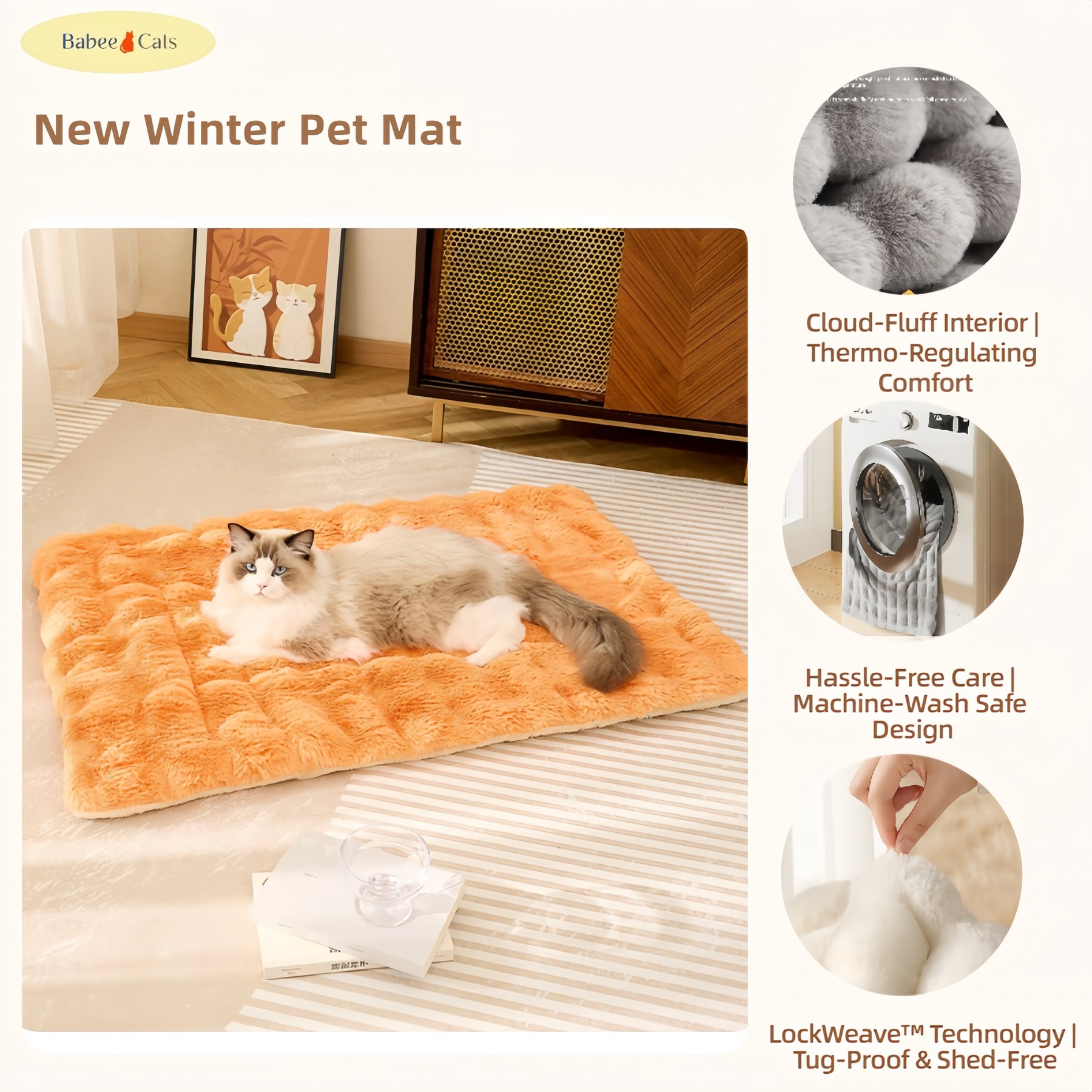 BABEECATS New Winter Pet Mat