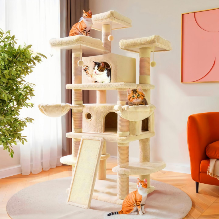 BABEECATS 8-Layer Luxury Cat Tree With Multiple Cat Nests & Platforms