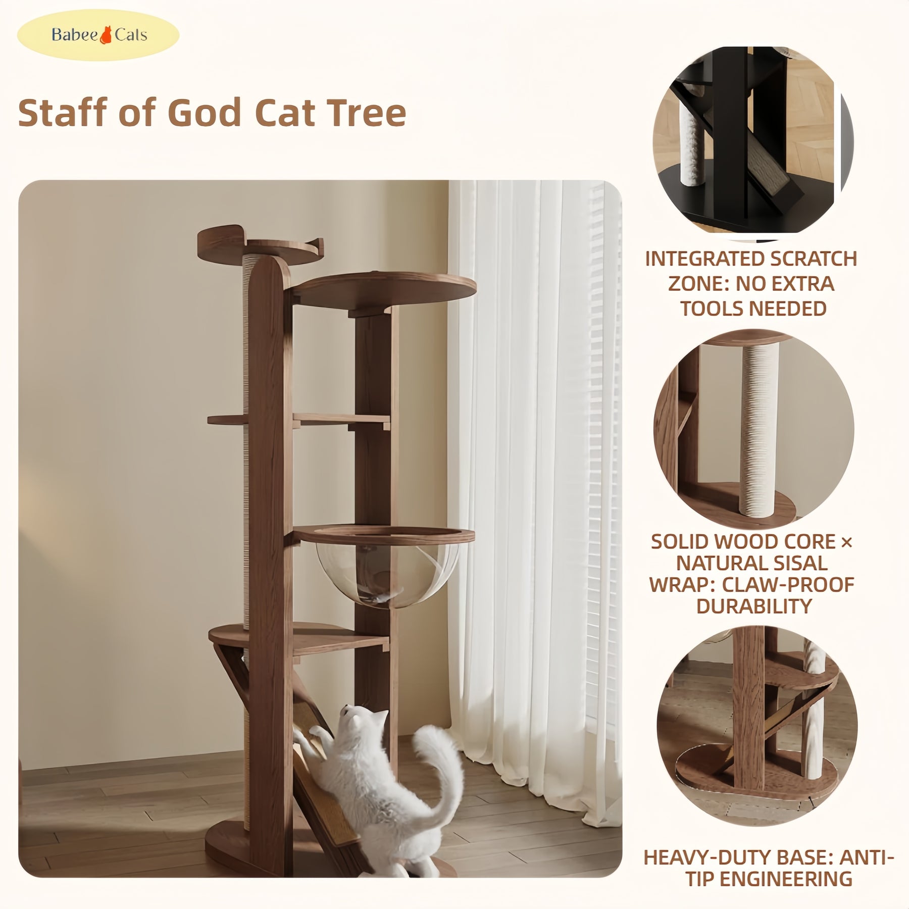 BABEECATS Staff of God Cat Tree
