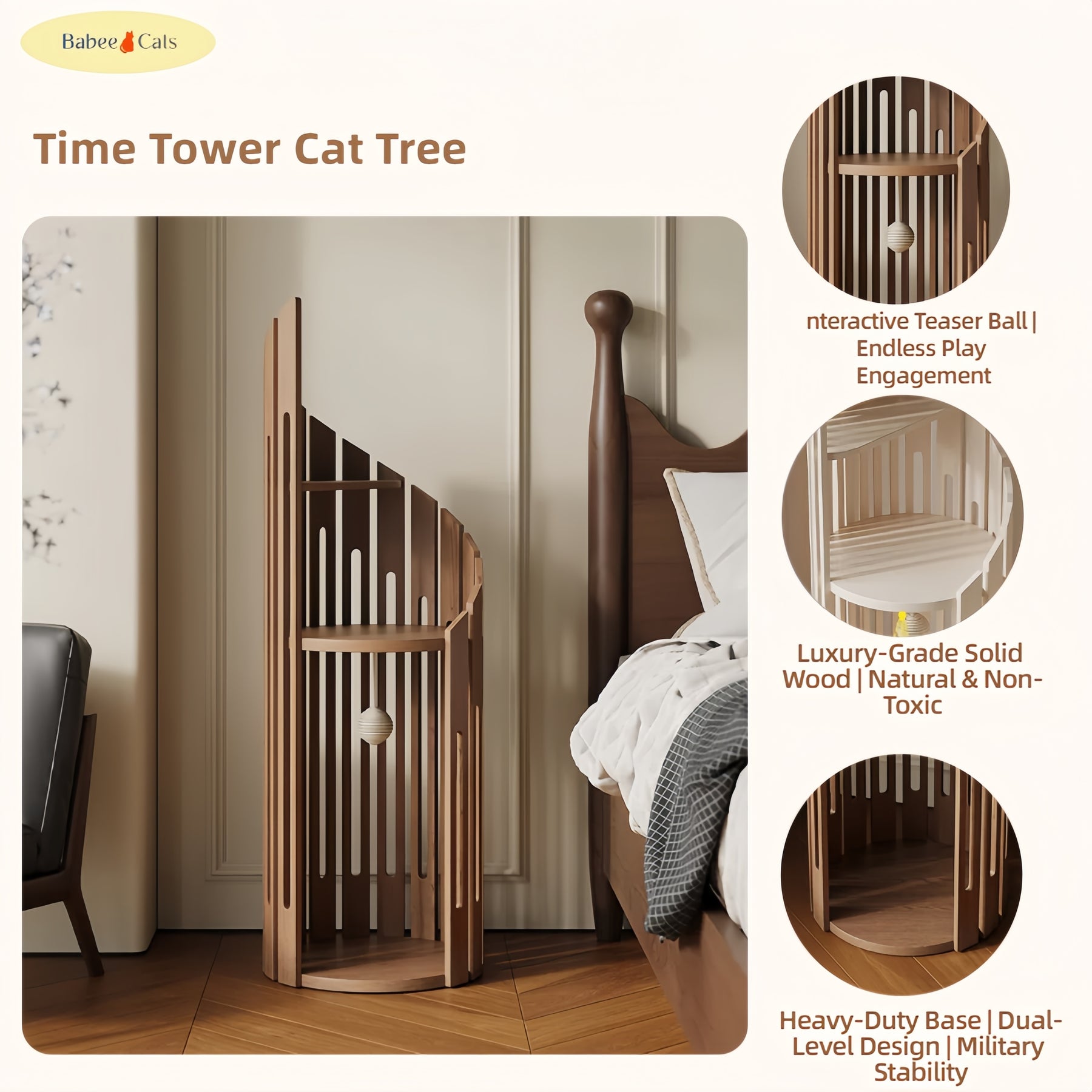 BABEECATS Time Tower Cat Tree
