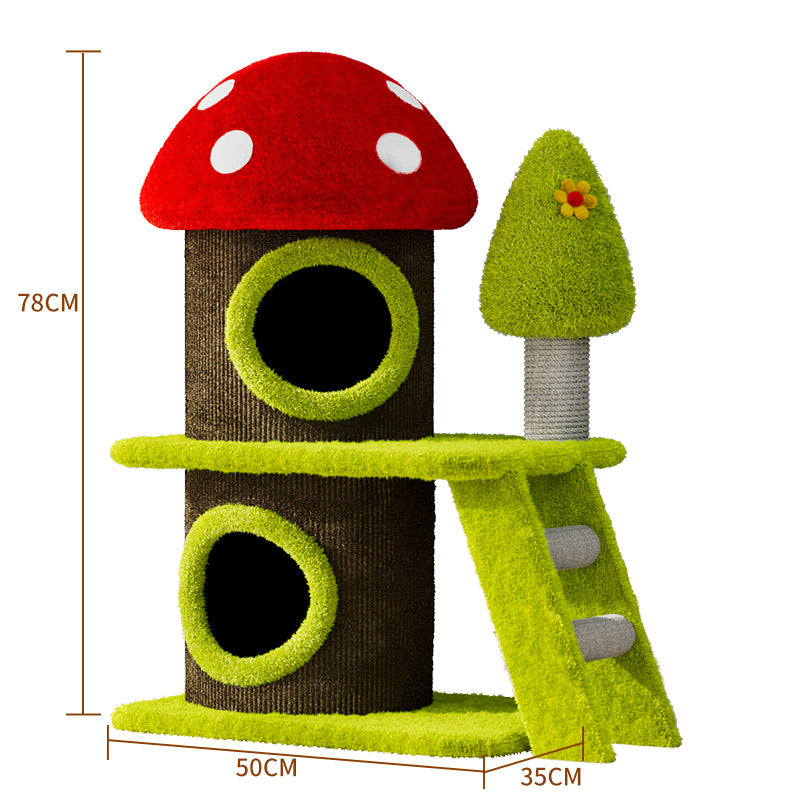 BABEECATS Mushroom Cat Climbing Frame