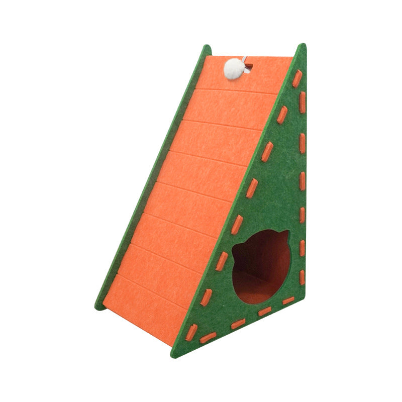 BABEECATS Triangular Standing Cat Scratching Board Felt Cat Nest
