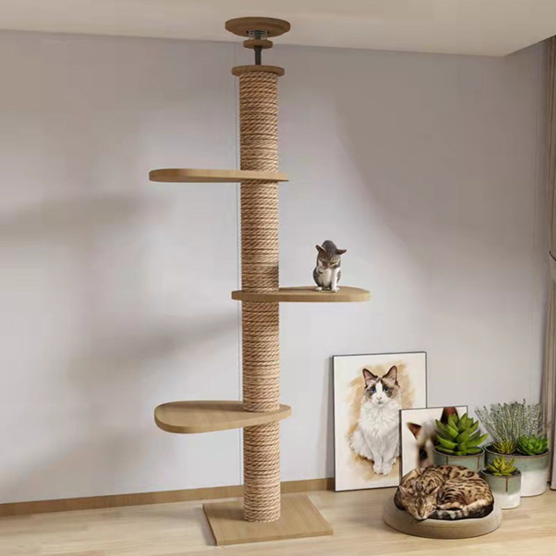 Why Cats Love Floor-to-Ceiling Cat Trees (And Why Solid Wood Matters)