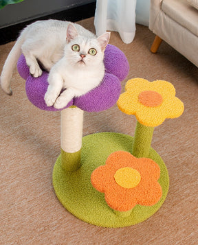 BABEECATS Small Purple Flower Cat Tree