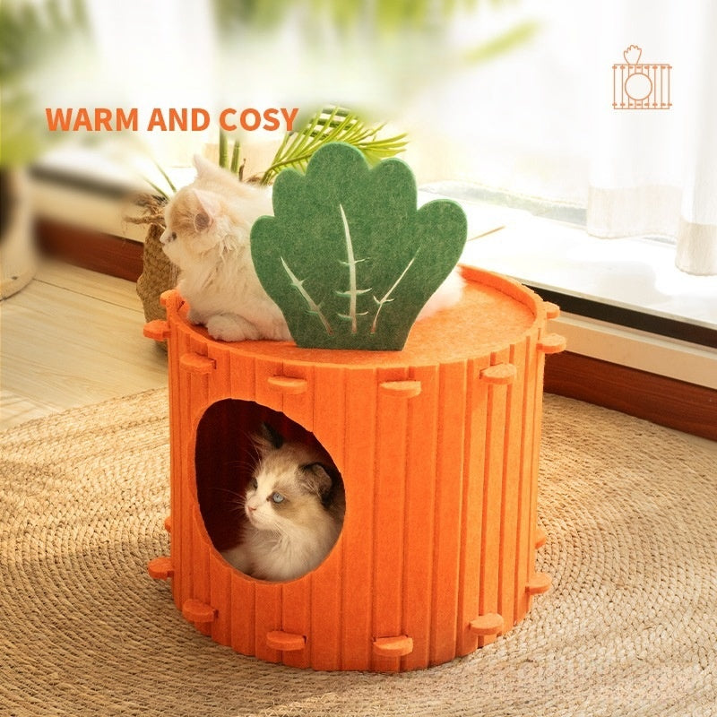 BABEECATS Carrot Felt Cat Nest