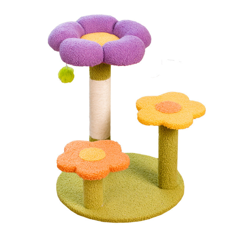 BABEECATS Small Purple Flower Cat Tree