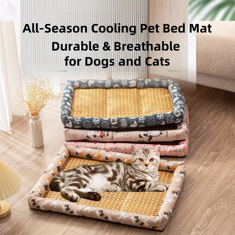 BABEECATS  All-Season Cooling Pet Bed Mat - Durable & Breathable for Dogs and Cats