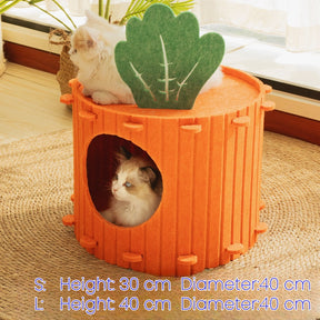 BABEECATS Carrot Felt Cat Nest