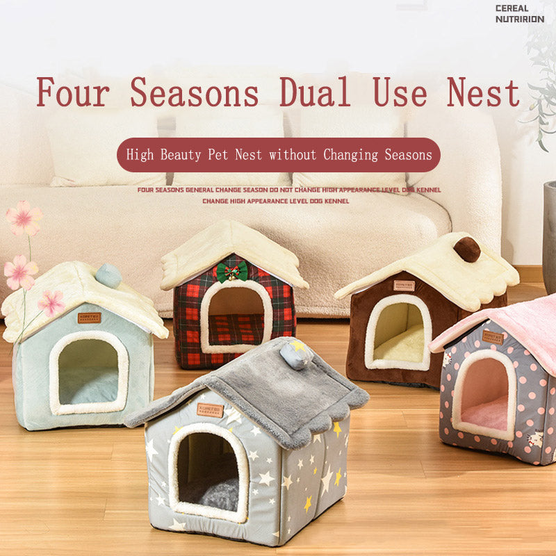 House Type Cat Nest，Four Seasons，Removable and Washable