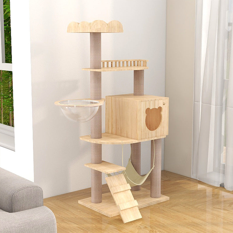 BABEECATS Luxury Solid Wood Cat Tree