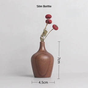 Solid wood vase，wooden craft, home decoration wood product