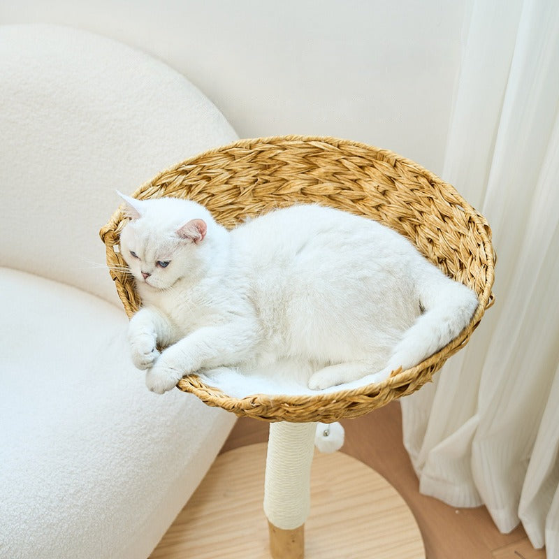 BABEECATS Single Rattan Nest Cat Tree