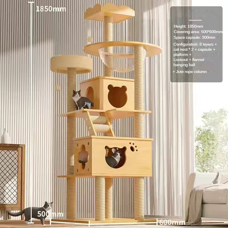 BABEECATS  K-Series Multi-Style Solid-Wood Cat Trees