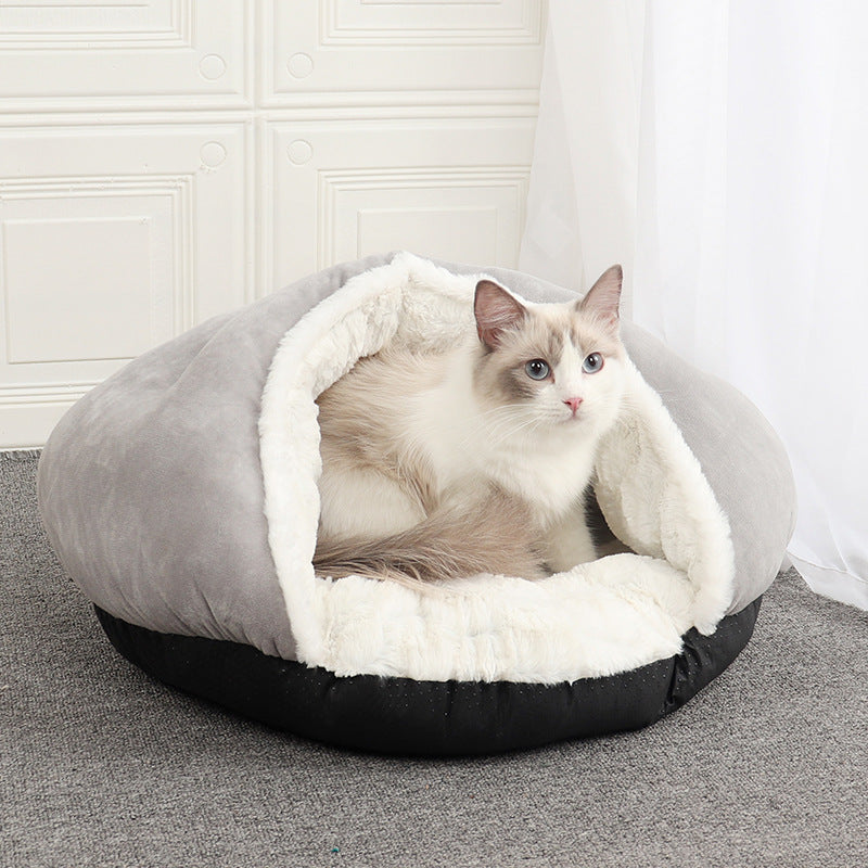 PSM Winter Warm Plush Slippers Cat Sleeping Bag,Pet Nest