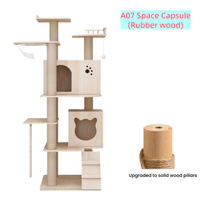 BABEECATS Luxury Solid Wood Cat Tree