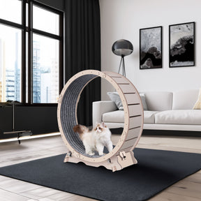 BABEECATS Cat Exercise Wheel , Cat Running Wheel with Carpeted Runway,