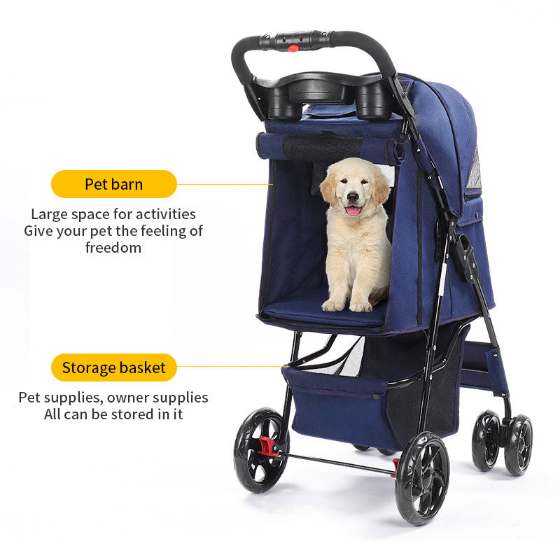 BABEECATS Pet Summer Cat Cart Light Dog Folding Pet Cart