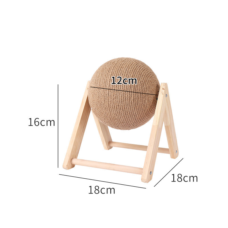 Cat Scratch Ball Cat Toy, Wooden