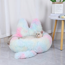 BABEECATS Cat-Ears-Shape Plush Cat Nest