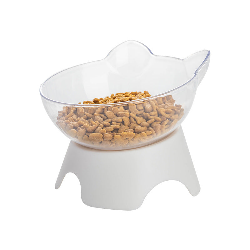 Transparent Beveled Pet Bowl