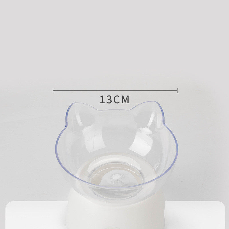 Transparent Beveled Pet Bowl