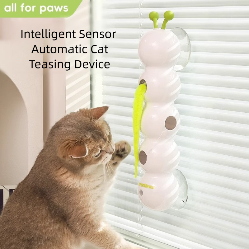 BABEECATS Caterpillar Automatic Cat Teaser Toy ，Inductive Start-Stop, Rechargeable Model