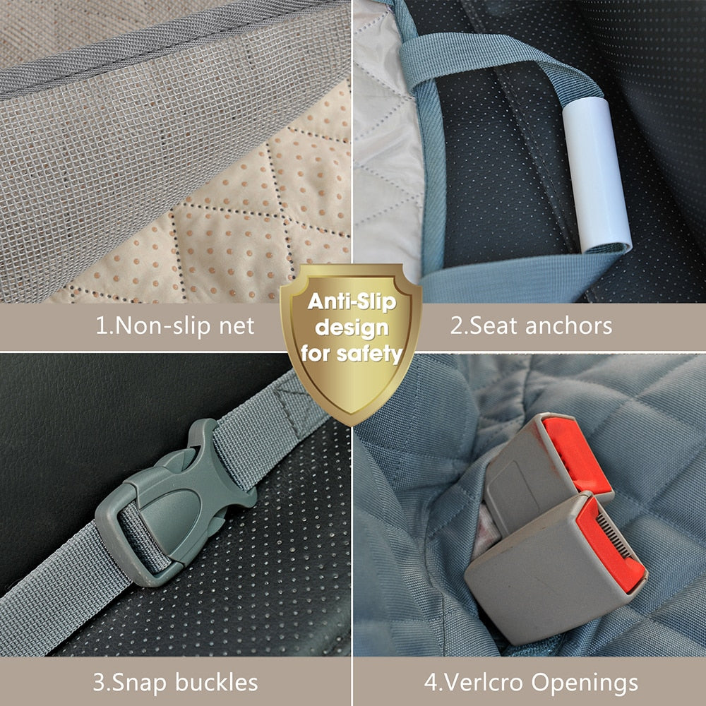 Car Rear Back Seat Mat ，Hammock，With Zipper And Pockets