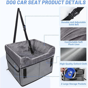 Portable Dog Car Safy Seats, Car Dog Beds