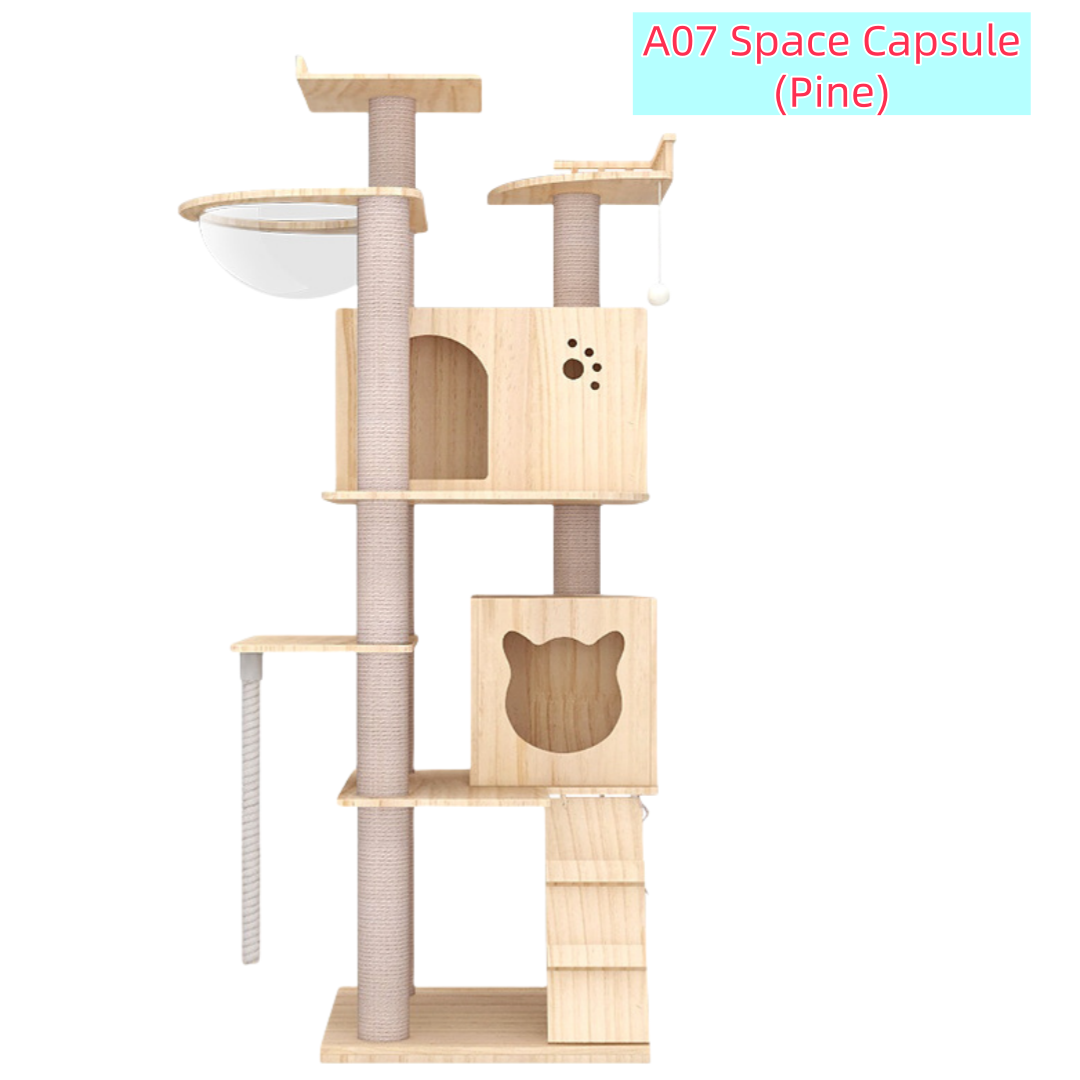 BABEECATS Luxury Solid Wood Cat Tree