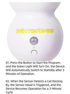 BABEECATS Caterpillar Automatic Cat Teaser Toy ，Inductive Start-Stop, Rechargeable Model