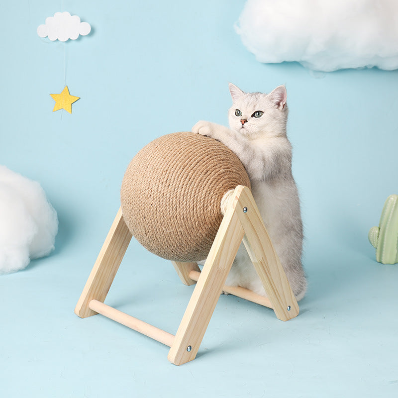 Cat Scratch Ball Cat Toy, Wooden