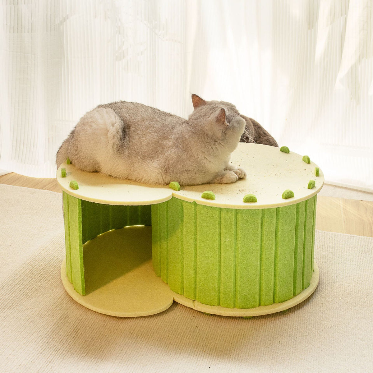 BABEECATS  “CC"Felt Cat House，”S“ Tunnel,Portable&Detachable,Scratching & Sleeping