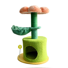 BABEECATS Orange&Flower Small Cat Tree