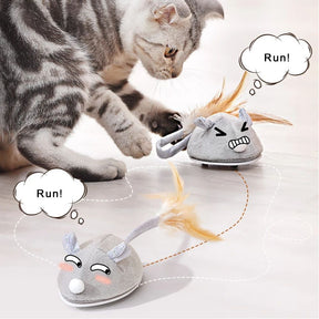 BABEECATS Electric Mouse Pet Cat Toy ，Flocking Mouse