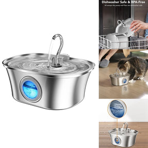 3.2L  Cat Water Fountain ,Steel-Automatic