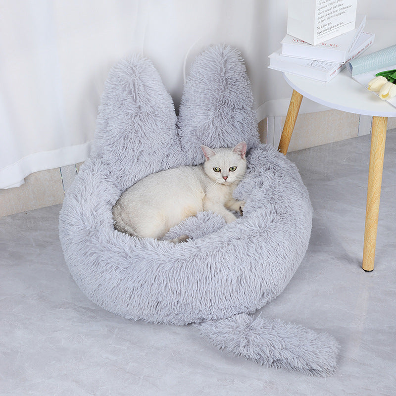 BABEECATS Cat-Ears-Shape Plush Cat Nest