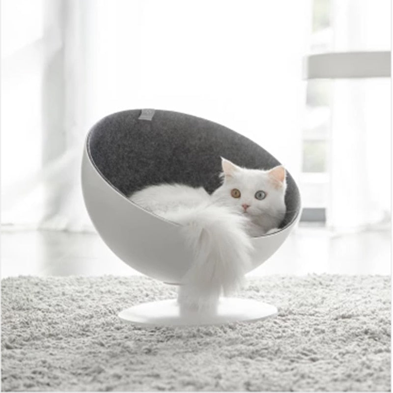 BABEECATS Fiber Spinning Stylish Modern Cat  Nest