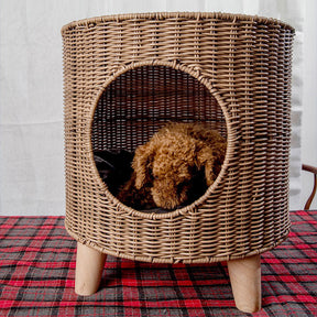 BABEECATS Cane Woven Removable and Washable Nest