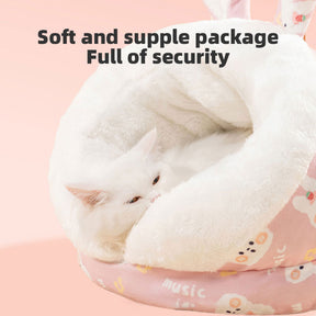 BABEECATS Rabbit Slippers Soft Cat and Dog Bed