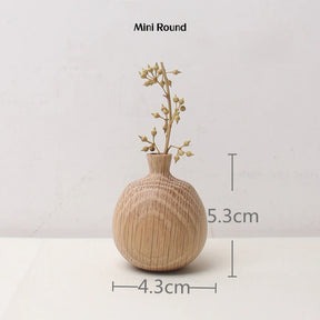 Solid wood vase，wooden craft, home decoration wood product
