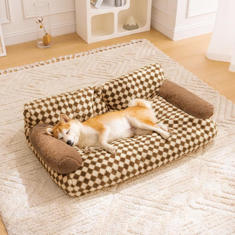 BABEECATS Vintage Leisure Diamond Dog & Cat Sofa Bed