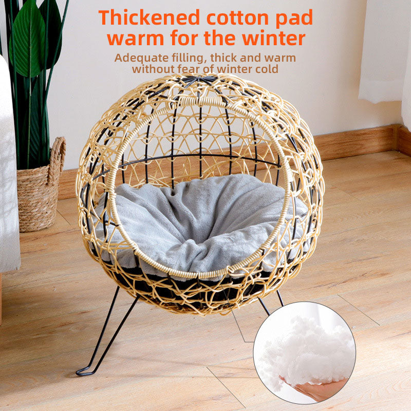 BABEECATS Rattan Planet Cat Nest