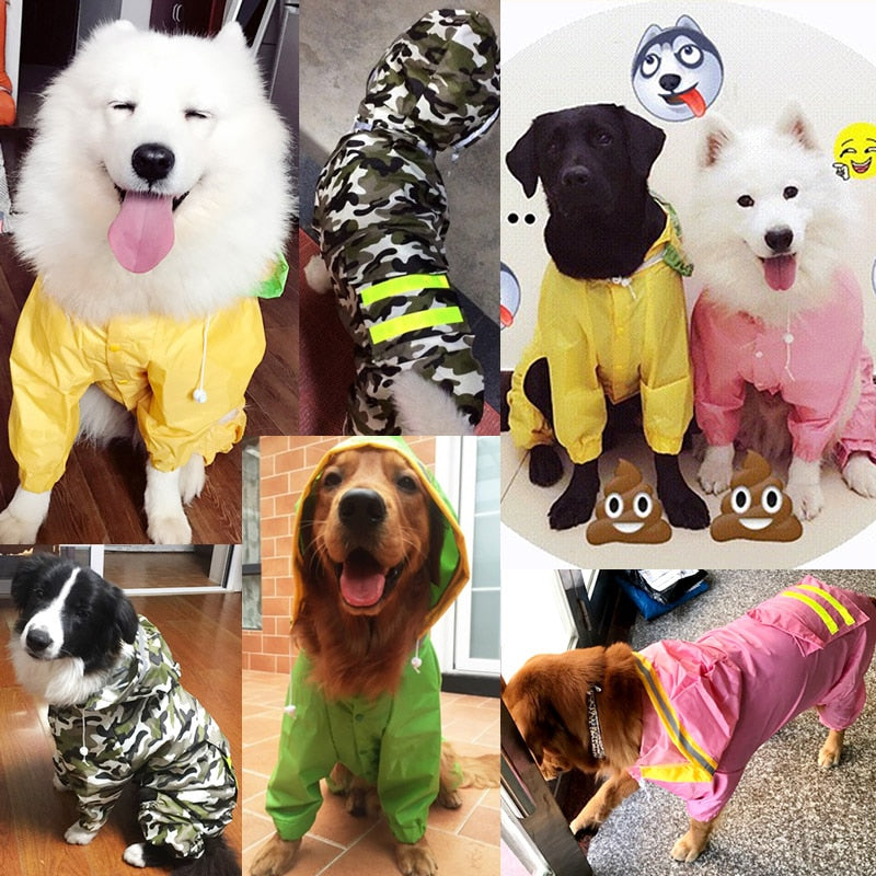 Dog Raincoat， Jumpsuit， Pet Cloak， Waterproof Jacket